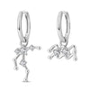 Silver Twelve Constellation Series Stud Zircon Earrings Wedding Ladies Jewelry Women Girls - Image 9