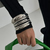 Twist-Texture Bangle Bracelet Set in Gold-Tone and Silver-Tone Styles - Image 7