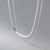 Silver Double Layer Box Chain Snake Clavicle Chain Necklace Female Hip-hop Retro Unique Design Jewelry - Image 4