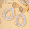Big Water Drop Shape Drop Earrings For Women Colorful Beads Handmade Threading Crystal Long Earrings Jewelry Gift - Image 25