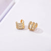 Three Layer C Shape Clip On Earrings For Women Ear Cuffs Without Piercing Fake Cartilage Earings Zirconia Geometric Jewelry - Image 9
