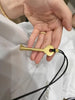 Metal Key Shaped Pendant Necklace For Women Girls Simple Long Wax Rope Sweater Chain Accessory Gifts - Image 4