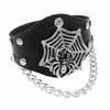 Punk Gothic Leather Cuff Bracelet for Men Women Spiked Studded Chain Skull Spider Biker Rock Wristband Jewelry - Image 2