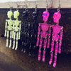 Halloween Skeleton Acrylic Drop Earrings Horror Hallowmas Gothic Long Skull Dangle Earring Party Jewelry for Women Gifts - Image 1