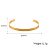 Stainless Steel Gold Plated Jewelry Hammered Grain Texture Cuff Bangles Bracelets For Women - Image 7