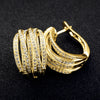 Silver Color Cross Hoop Earrings for Women Full Crystal Cubic Zirconia Statement Female Earrings Trends Jewelry - Image 7