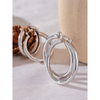 Minimalistic Big Sleek Metal Round Hollow Hoop Earrings Anti Allergic 316L Stainless Steel Simple Ear Jewelry - Image 5