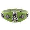 Punk Bracelet for Men Women Goth Black Leather Wristband with Metal Skull Spike Studded Rivets Cuff Bangle Adjustable - Image 10