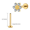 Titanium 16G Mini Sunflower Cartilage Earring Dainty Flower CZ Helix Conch Earlobe Piercing Labret Stud - Image 20