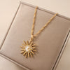 1Pcs Shining Rhinestone Unique Design Sun Star Moon Three In One Pendant Necklace Retro Women's Daily Versatile Party Jewelry - Image 2