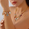 Christmas Tree Snowflake Elk Pendant Necklace Bracelet for Women Metal Chain Choker Charming Party Jewelry Holiday Gifts - Image 2