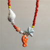Colorful Ceramic Fish and Starfish Bead Choker Necklace - Image 14