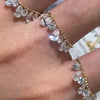 Silver Round Water Drop Zircon Tassel Ring Adjustable Pull Bead Chain Rings for Women Stackable Jewelry - Image 3