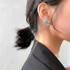 Silver Color Big Plant Stud Earrings with Bling Zircon Stone for Women Jewelry Korean Earring Gift - Image 8