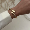 Exaggerated Irregular Chunky Cuff Bangle Bracelets for Women Simple Glossy Metal Jewelry Party Office Wrist Gift Accessories - Image 8