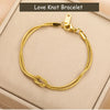 Love Knot Double Snake Chain Bracelet in Stainless Steel - Image 11