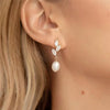 Water Drop Imitation Pearl Drop Stud Earrings For Women Girls White Crystal Zircon Earring Wedding Festival Jewelry Gift - Image 1