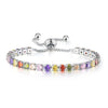 Adjustable Colorful Birthstone Tennis Bracelets for Women 4MM Crystal Bangle Female Hand Chain Jewelry Accessories - Image 12