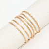 6Pcs/Set Simple Gold Color Multilayer Bracelets Set For Women Twist Smooth Surface Bangle Jewelry Party Gift - Image 3