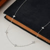 Silver Four-leaf Flower Necklace Bracelet Set for Women Vintage Design Sparking Jewelry Set Party Jewelry Gifts - Image 10