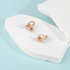 Rose Gold Series Silver Flamingo Giraffe Star and Moon Flower Earrings Elegant Party Jewelry Gifts - Image 2