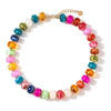Colorful Resin Bead Necklace with Chunky Cylindrical Beads - Image 1