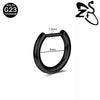 ZS Titanium 1 PC 18G Hoop Earrings Women Men Zircon Round Earrings D Shape 3 Colors Helix Cartilage Piercings Jewelry - Image 20