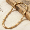 Bamboo Style Black Choker Necklace Crystal Embellished Curved Tube Collar, Versatile Jewelry for All Occasions - Image 8