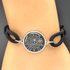 Witch Pentagram Tetragrammaton Guardian Star Rune Solomon Bracelet for Women Men Stainless Steel Black Rope Hand Chain Jewelry - Image 4