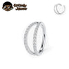 Double-Line Cartilage Clicker Hoop with Clear Cubic Zirconia - Image 8