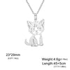 Kitten Cat Pendant Necklace For Women Stainless Steel Cold Color Lovely Cats Animal Neck Chain Jewelry Gift - Image 14