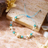 Shell and Starfish Charm Bracelet with Adjustable Rope Detail - Image 7