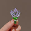 Purple Lavender Brooch Women's Brooches Crystal Rhinestone Bouquet Lapel Pins Clothing Coat Jewelry Girl Gift - Image 7