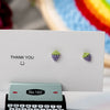 Multicolor Small Dot Cute Strawberry Ceramic Earrings with Anti allergic Pin Handmade and - Image 4