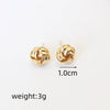 Twist Knit Knot Ball Stud Earring for Women Small Hiphop Punk Mini Gold Color Female Twine Ear Jewelry Christmas Gift - Image 3