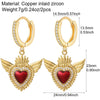 Chrismas Cute Heart Earrings for Women Gold Color Piercing Ear Rings Jewelry Excellent Quality - Image 4