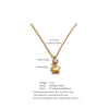 Stainless Steel Cubic Zirconia Matte Golden Star Daily Necklace Pendant for Women Pvd Plated Charm Jewelry - Image 6