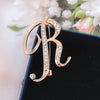 Women Rhinestone Brooch A-Z English Letter Gold Color Metal Pins Crystal Alphabet Jewelry Shirt Clothes Accessories Gift - Image 9