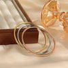 Women Gold Color Stainless Steel Cuff Bracelet, Chic Jewelry Wristband Plain Slip Bangle, Stacking Bracelet Gift to Young Girls - Image 4