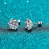 Earrings Silver Round Cut Stud Earrings Piercing Earrings for Men and Women Jewelry - Image 17