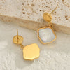 Shell Imitation Pearl Necklace Earring Ring Jewerly Set for Women Girl Stainless Steel Valentine's Day Gift - Image 4