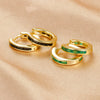 Simple Stainless Steel Small Hoop Earrings For Women Shiny Colorful Zircon Huggie Punk Earring Wedding Piercing Jewelry - Image 6