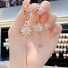 Crystal Flower Tassel Drop Earrings for Women Shiny Zircon Opal Long Dangle Earrings Girls Party Wedding Jewelry Gift - Image 7