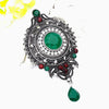 Sunspicems Retro Gold Color Vinage Brooch Full Gray Rhinestone Turkish Dsign Circular Badge Ethnic Party Jewelry Gift - Image 9