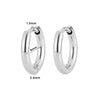 1 Pair Titanium Classic Hinged Huggie Hoops Minimalist 18G Platinum Plated Lightweight Earlobe Earrings - Image 8