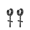 1 Pairs Punk Stainless Steel Stud Earrings Black Earrings Set For Men Women Vintage Hip Hop Piercing Ear Jewelry Accessories - Image 17