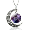 12 Constellation Necklace Zodiac Signs Cabochon Glass Crescent Moon Pendant Clavicle chain Necklace Birthday Gifts for Women - Image 10