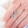 Silver Earrings For Women -silver-jewelry Zirconia Eternal Heart Twist Earrings Oorbellen S - Image 6