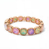 Summer 10mm Crystal Bangle For Women Gold Color Square Rhinestone Elastic Bracelets - Image 11