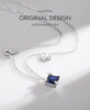 Modian Exquisite Square Blue Zirconia Pendant 100% 925 Sterling Silver Constellation Taurus Necklace Link Chain For Women Gift